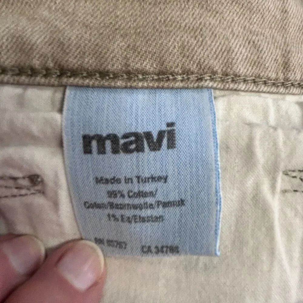 Mavi Men's Zach Tan Denim Low-Rise Faded Easy Straight Leg Jeans Size 40X32
